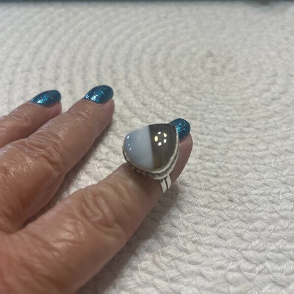 Gorgeous OWYHEE OPAL Handmade Sterling 925 Ring Size 5.75 #303D - Picture 1 of 3